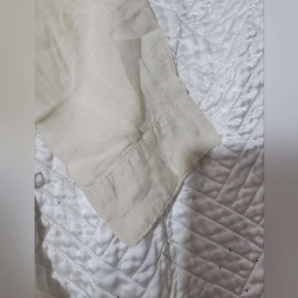Converse One Star Cream Flowy Ruffle Button-Front Mini Dress XS - Picture 4 of 5